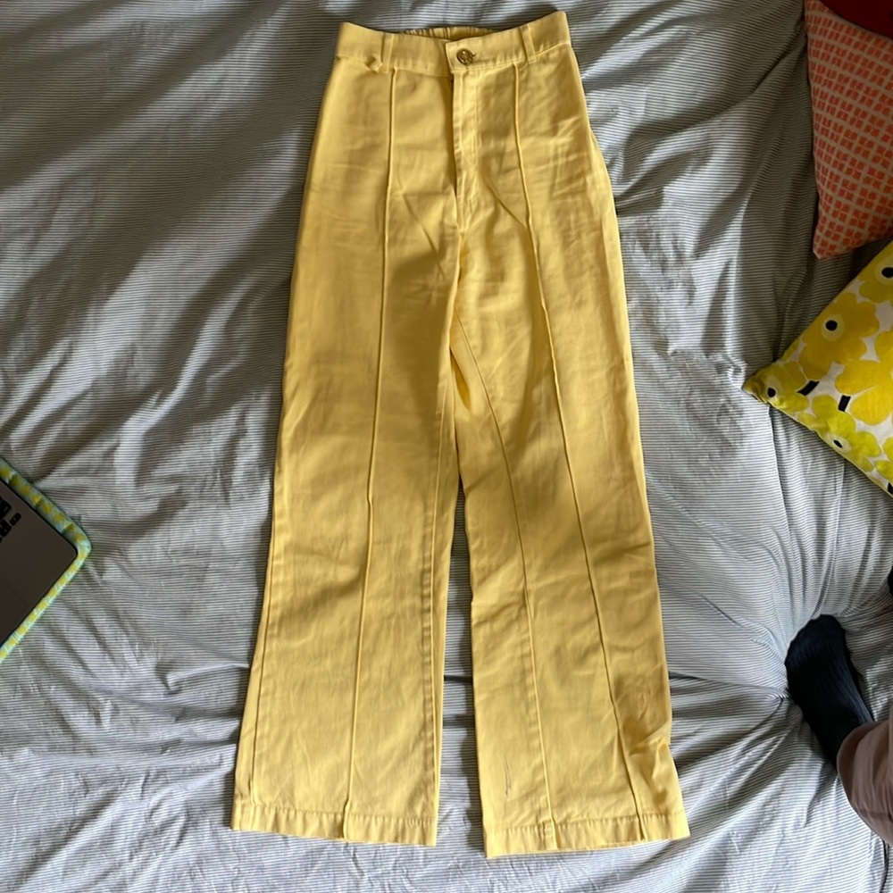 Big Bud Press Western Pants in Butter Yellow